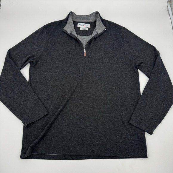 Mizzen+Main Other - Mizzen+Main Quarter Zip Pullover Mens XL Charcoal‎ Gray Trim Fit Performance Lux